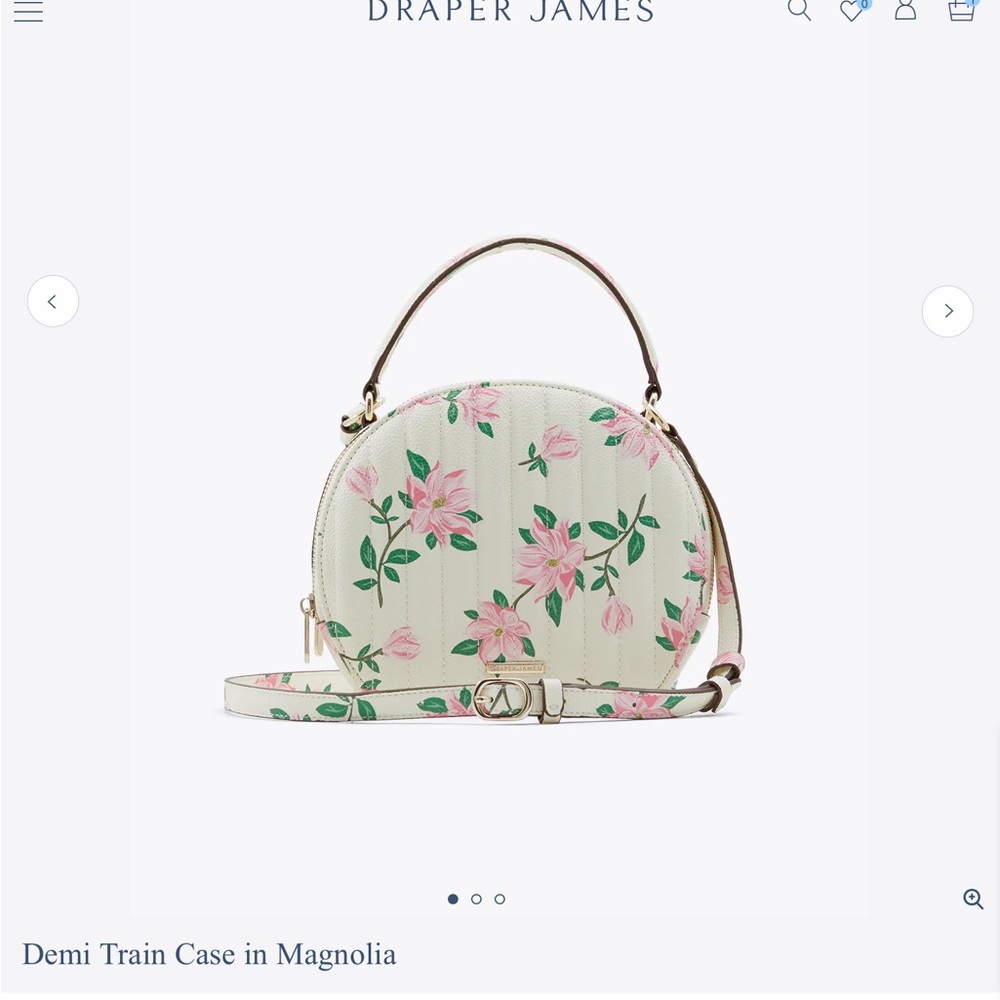 Draper James Demi Train Case Magnolia crossbody